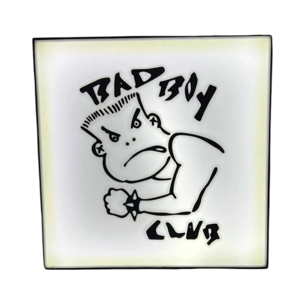 Bad Boy Club Retro LED Light Box 3D Printed PLA Plastic with Power Switch 8.5”